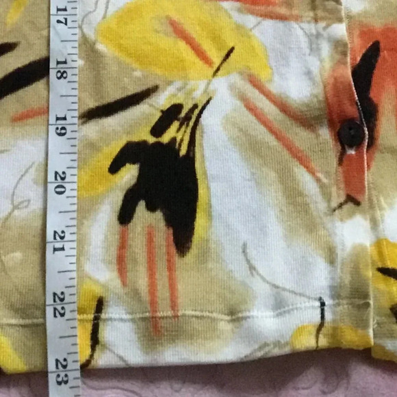 Jones New York Cardigan Women top Plus Orange yellow white black beige SZ 2 X - Picture 8 of 8